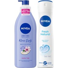 1001 Değerli Yağlar Içeren Vücut Losyonu Kiraz Çiçeği & Jojoba Yağı, 400 ml + Nıvea Kadın Spre