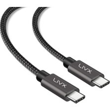 1001 Solid 100W 5A Type C To Type C iPhone 15 Pro Max Plus Hızlı Şarj ve Data Kablosu Halat Örgülü