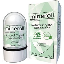 1001 Doğal Kristal Deodorant - Vegan, Kokusuz, 24 Saat Koruma, Kadın ve Erkeler Için - Alum Taş, Min