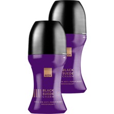 1001 Black Suede Charm Erkek Antiperspirant Roll-On Deodorant 50 Ml. Ikili Paket