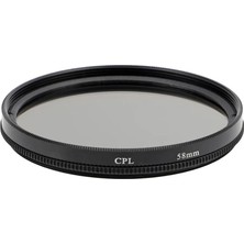 1001 58MM Cpl Polarize Filtre – Dairesel (Circular) Polarizasyon | Yansıma Azaltıcı | Metal Çerçev