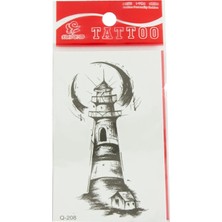 Zero Land Aconcept Deniz Feneri Tattoo Dövme Sticker Siyah
