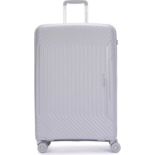 1001 Unisex 14BNT8001-01-AGR Tekerlekli Valiz, Gri, Büyük Boy