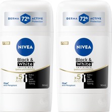 1001 Kadın Stick Deodorant Black&white Invisible Ipeksi Pürüzsüzlük 72 Saat Anti-Perspirant Koruma,
