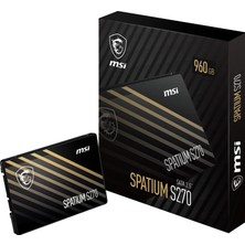 1001 Spatıum S270 960GB 500-450 Mb/s 2.5″ Sata3 SSD Disk
