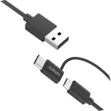 1001 2'si 1 Arada Type-C Micro USB Şarj ve Data Kablosu 1.2 Metre