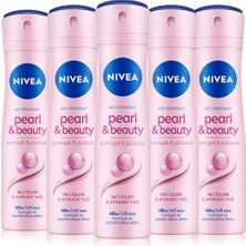 1001 Kadın Sprey Deodorant Pearl&beauty, 48 Saat Anti-Perspirant Koruma 150ML X5 Adet