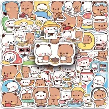 1001 50'li Dudu And Bubu Sticker Set Laptop Notebook Tablet Sticker Seti