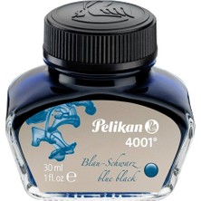 Pelikan Dolma Kalem Mürekkebi 30 ml Mavi-Siyah 4001