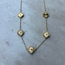 Nes Design Çelik Çoklu Yonca Kolye (44 Cm)
