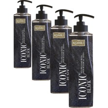 1001 Iconic Black Peeling Etkili Premium Sıvı Sabun - 450 ml (4 Paketi)