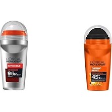 1001 Men Expert Invincible Anti Perspirant Roll-On Deodorant (50 Ml) + L'oréal Paris Men Expert Thermic