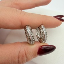 Nes Design 14K Özel Seri Taşlı Şekilli Halka Küpe