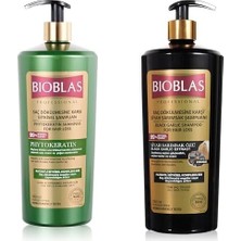 1001 Phytokeratin Kuru & Yıpranmış Saçlar Saç Dökülmesine Karşı Şampuan 1000 Mlxbıoblas Siyah S