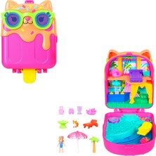 1001 Bebekler ve Oyun Seti, Kediciğin Tatili Taşınabilir Mini Oyun Seti, 1 Mikro Bebek, Yavru Köpek F