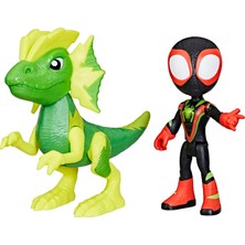 1001 Dino Webs Figürler Miles ''spin'' Morales & Marvels Electrosaurus