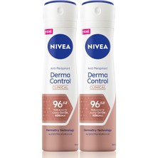 1001 Derma Control Clinical Kadın Sprey Deodorant 150ML, 96 Saat Üstün Koruma,anti-Perspirant X2 Adet