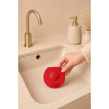Ozzen Kırmızı Lavabo Kötü Koku Giderici Önleyici Silikon Mat Sızdırmaz Lavabo Tıkacı Lavabo Tıpası