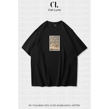 Mondschein Unisex Kadın Erkek Myra Adalia Baskılı Özel Tasarım Oversize T-Shirt