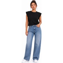 Mondschein Kadın Vatkalı Basic Tişört Premium Pamuklu Bisiklet Yaka Casual Günlük Şık Bluz
