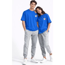 Mondschein Sevgili Kombini Ayıcık Baskılı Çift Tişört Oversize Unisex Partner Kombin Seti