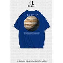 Mondschein Unisex Kadın Erkek Jupiter Baskılı Özel Tasarım Oversize T-Shirt