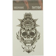 Zero Land Aconcept Kuru Kafa Tattoo Dövme Sticker Beyaz
