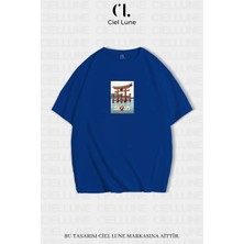 Mondschein Unisex Kadın Erkek Japan Baskılı Özel Tasarım Oversize T-Shirt