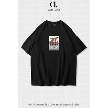 Mondschein Unisex Kadın Erkek Japan Baskılı Özel Tasarım Oversize T-Shirt