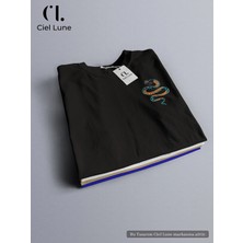 Mondschein Unisex Retro Snake Özel Tasarım - Oversize T-Shirt