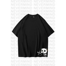 Mondschein Unisex Kadın Erkek Mndsches Panda Özel Tasarım Baskılı Oversize Tshirt