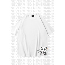 Mondschein Unisex Kadın Erkek Mndsches Panda Özel Tasarım Baskılı Oversize Tshirt