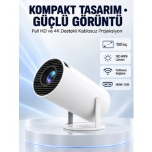 TeknoKapsül 160 Ansı Lümen Parlaklığa Sahip Geniş Ekran Projeksiyon -