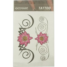 Zero Land Aconcept Çiçek Tattoo Dövme Sticker Pembe