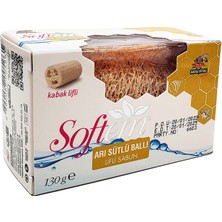 1001 Arı Sütü Ballı Lifli Sabun 130 gr | Doğal Kabak Lifi Içerikli | Peeling Etkili Cilt Temizleyi