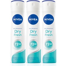 1001 Kadın Sprey Deodorant Dry Fresh,48 Saat KORUMA,150MLX3