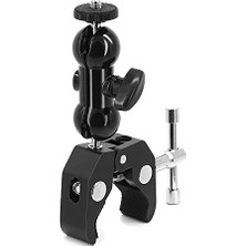 1001 Dual Ball Heads Magic Arm + Super Crab Clamp Kelepçe
