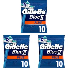 1001 Blue2 Plus Kullan At Erkek Tıraş Bıçağı 10'lu 3lü Paket