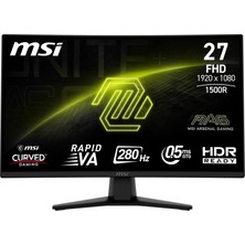 1001 27" Mag 274CXF Gaming Monitör, Fhd, 16:09 Curve 1500R Rapid Va, 280Hz 0.5ms (Gtg) Adaptive-Sync, Si