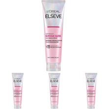 1001 Elseve Glycolic Gloss Mükemmel Parlaklık Için Pürüzsüzleştirici Saç Kremi 150 ml (4 Paketi)