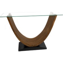 Mikasa Moor Siyah Kahve Ahşap Ayaklı Konsol 120X34X80CM