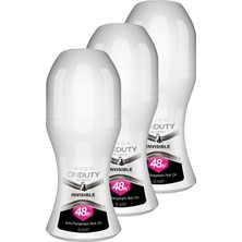 1001 Onduty Invisible Kadın Rollon 50 Ml. Üçlü Set