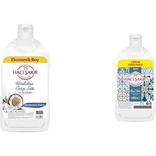 1001 Hindistan Cevizi Sütü Nemlendirici Bakım Sıvı El Sabunu (1500 Ml) ve Hacı Şakir Sıvı Sabun,
