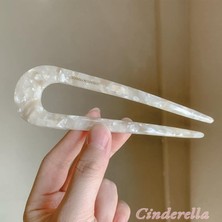 1001 France Handmade Topuz Tokası 13CM - Lüks Kemik Saç Topuz Çubuğu - Yeni Sezon Çubuk Toka (Model
