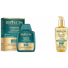 1001 Keratin & Argan Onarıcı Şampuan 300 ml - Yıpranmış ve Hasar Görmüş Saçlar & Bioxcin Kerati