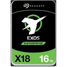 1001 Exos X18, 16 Tb, Kurumsal Dahili Sabit Disk, Sata, Cmr 3.5", Hiper Ölçek Sata 6 Gb/s, 7200 Rpm, 51