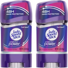1001 Lady Speed Stick 48HR Terlemeyi Önleyici Deodorant Jel Fresh Füzyon 2,30 Oz (2'li Paket)