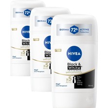 1001 Kadın Stick Deodorant Black&white Invisible Ipeksi Pürüzsüzlük 72 Saat Anti-Perspirant Koruma,