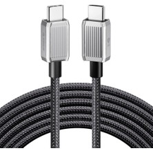 1001 60W 3A Pd Type-C To Type-C Hızlı Şarj ve Data Kablosu 1.5 Metre Siyah