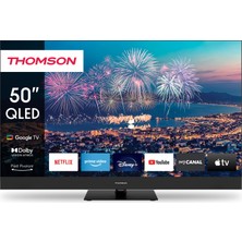 1001 Tv 50 Inç (127 Cm) QLED Plus 4K UHD Smart Google Tv, Entegre Soundbar, Sesli Kontrol, Chromecast,